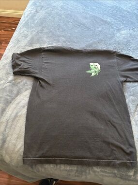 Primitive Black Short-Sleeve Tee with Green Leaf Graphic
